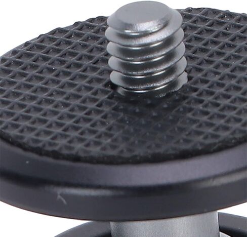 Tripod Ball Head Mount Geared Mini Hot Shoe Adapter 1/4 Inch Aluminum Alloy - 360° Swivel, Dual - Knob Control for DSLR Camera, Mobile Phone Supports in Saudi Arabia