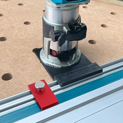 2 حزمة من توقفات الحد من السكك الحديدية التوجيهية المصنوعة من الألومنيوم، سدادة السكك الحديدية المنشارية المتوافقة مع قضبان Festool، Makita، Milwaukee، Kreg، إلخ. in Kuwait