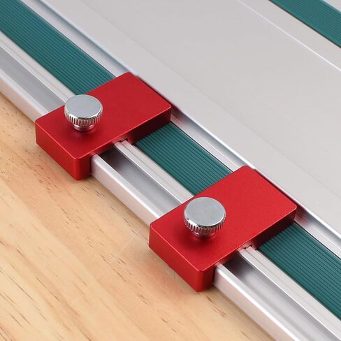 2 حزمة من توقفات الحد من السكك الحديدية التوجيهية المصنوعة من الألومنيوم، سدادة السكك الحديدية المنشارية المتوافقة مع قضبان Festool، Makita، Milwaukee، Kreg، إلخ. in Kuwait