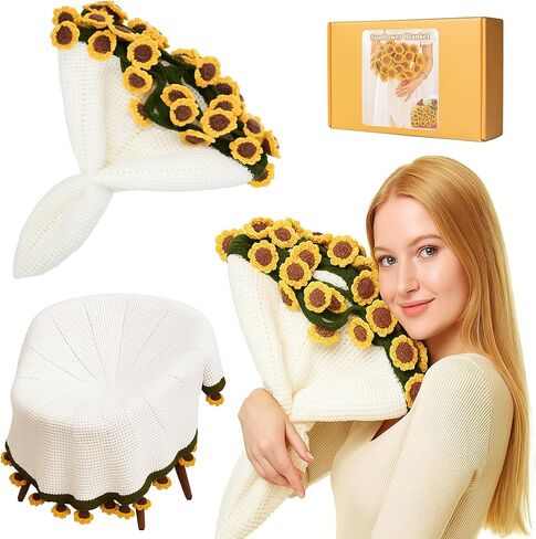 Yarniss Crochet Yarn Kits, 100% Acrylic Yarn Skeins 24x25g, Multicolor Knitting Yarn 1320 Yards with 4.0mm Crochet Hook in Kuwait