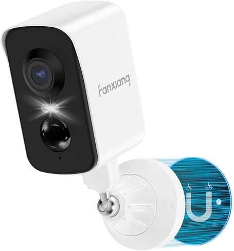 fanxiang 2K Magnetic Security Camera Outdoor Wireless Rechargeable Battery Camera WiFi, 300° Pan Rotating, AI Motion Detection, PIR, Spotlight, Siren, Two-Way Talk, IP65, SD/Cloud Storage in Saudi Arabia