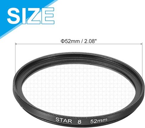 52mm Star Lens Filter, Starburst Lens Filter 8 Points Star Camera Lens Filter for Night Scenery Glassworks in Saudi Arabia
