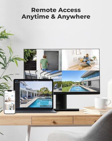 REOLINK 4K Outdoor Security Camera System, RLC-820A (Pack of 2) Bundle with one PoE 4K 8 Channel PoE NVR Pre-Installed 2TB Hard Drive, Smart Human/Vehicle Detection, Remote Playback, 24/7 Recording in Saudi Arabia