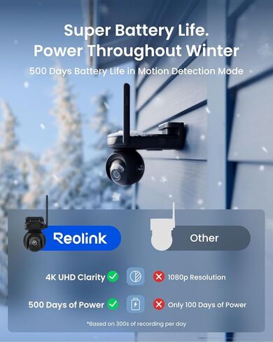 REOLINK Altas PT Ultra Black - كاميرات أمان تعمل بالطاقة الشمسية 4K لاسلكية في الهواء الطلق + بطاقة SD سعة 128 جيجابايت، عمر بطارية 500 يوم، رؤية ليلية ColorX، تتبع تلقائي بإمالة 360 درجة، واي فاي ثنائي النطاق 6 كاميرات للمنزل S in Saudi Arabia