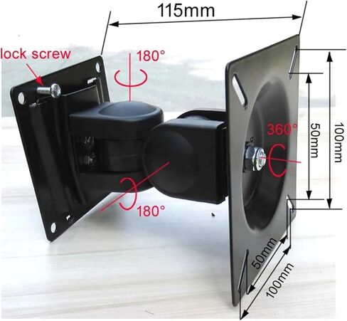 الصلب vesa100x100 75x75 20 كجم LCD-6 الحركة الكاملة 10 "24" 27 "إمالة أسفل قطب LCD جدار جبل قوس للطي 360 الدورية حامل شاشة in Saudi Arabia