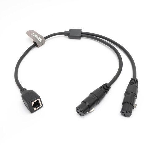 SZRMCC RJ45 أنثى إلى ثنائي 3 دبوس XLR ذكر أنثى Y كابل صوت مقسم لوحدة تحكم استوديو تسجيل المسرح DMX-CON (XLR 3 دبوس ذكر) in Kuwait