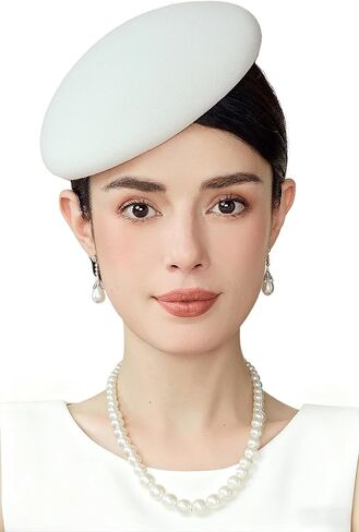 BABEYOND Fascinators Hats for Women - Tea Party British Felt Derby Ladies Church 1950s Pillbox Hat for Bridal Wedding Party in Kuwait
