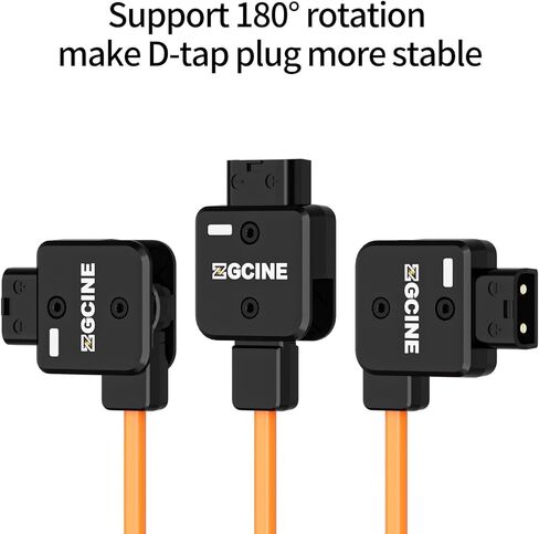 كابل طاقة ZGCINE DT-MX D-Tap إلى 4Pin mini XLR لشاشات TVLogic - صنبور D قابل للدوران 180 درجة، مؤشر مضاد للعكس، مجدول من النايلون 60 سم in Kuwait