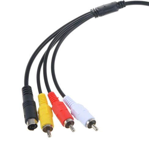 كابل/سلك/سلك بطول 5 أقدام AV A/V لتلفزيون الصوت والفيديو متوافق مع كاميرا الفيديو Sony Handycam DCR-HC52/e in Saudi Arabia