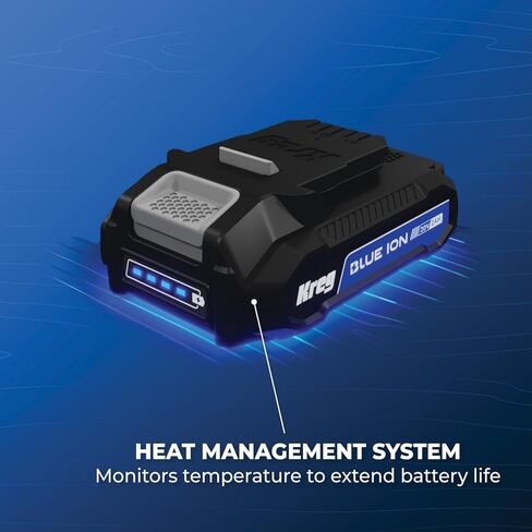 حزمة بطارية Kreg 20V Blue Ion 2Ah - بطارية أداة لاسلكية قابلة لإعادة الشحن - حزمة طاقة متينة لمشاريع الأعمال اليدوية والأعمال الخشبية - الشحن الذكي وحماية الشحن الزائد - خفيفة الوزن وصغيرة الحجم - BATT2A in Kuwait