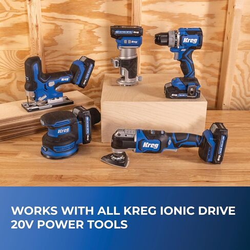 حزمة بطارية Kreg 20V Blue Ion 2Ah - بطارية أداة لاسلكية قابلة لإعادة الشحن - حزمة طاقة متينة لمشاريع الأعمال اليدوية والأعمال الخشبية - الشحن الذكي وحماية الشحن الزائد - خفيفة الوزن وصغيرة الحجم - BATT2A in Kuwait