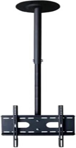 360 Degree 60-2000mm Height Adjustable 37"-50" Ceiling TV Mount Bracket LED LCD Monitor Stand 孔距 400X400mm Load 25kgs(Height 2000mm) in Saudi Arabia