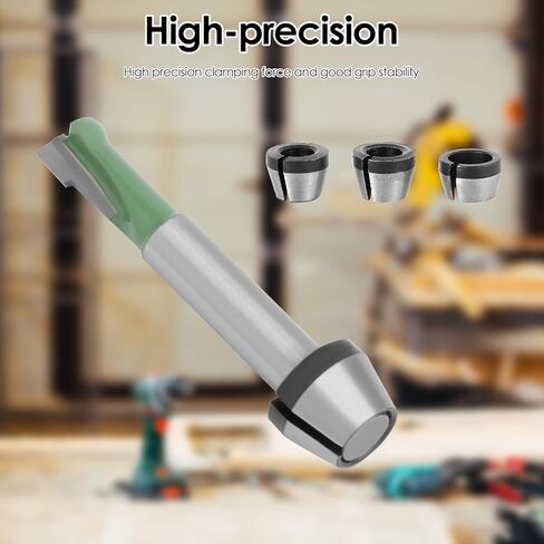 8Pcs Router Collet Chuck High Precision Trimmer Collet Adapter 6mm 6.35mm 8mm Carbon Steel Router Bit Collet Chuck Clamping Adapter with 2 Nuts for Woodworking Engraving Machine in Saudi Arabia