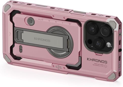 Tilta Khronos Case Compatible with iPhone 16 Pro – Pink | Snap-in Camera Cage Design | Locking Clamp, Passthrough Power & Accessory Mounting for Mobile Filmmaking in Saudi Arabia