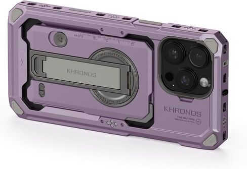 Tilta Khronos Case Compatible with iPhone Pro Max – Lavender | Snap-in Camera Cage Design | Locking Clamp, Passthrough Power & Accessory Mounting for Mobile Filmmaking in Saudi Arabia