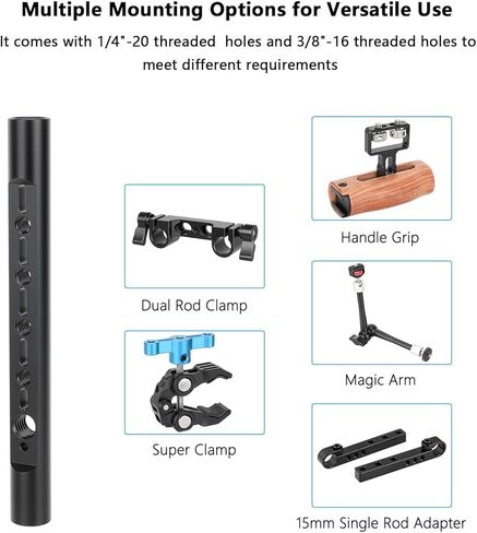 قضيب الجبن CAMVATE 15 مم مع مضاد للالتواء 1/4"-20 و3/8"-16 خيط (5.7")-3885 in Saudi Arabia