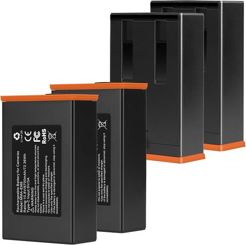 حزمة بطاريات KUNLUN مكونة من 4 قطع متوافقة مع كاميرا Moultrie Edge Cellular Trail، وMoultrie Edge، وEdge PRO، وEdge 2، وEdge 2 PRO، وEdge 3، واستبدال بطارية ليثيوم أيون بقوة 6700 مللي أمبير في الساعة من Moultrie Power mag in Kuwait
