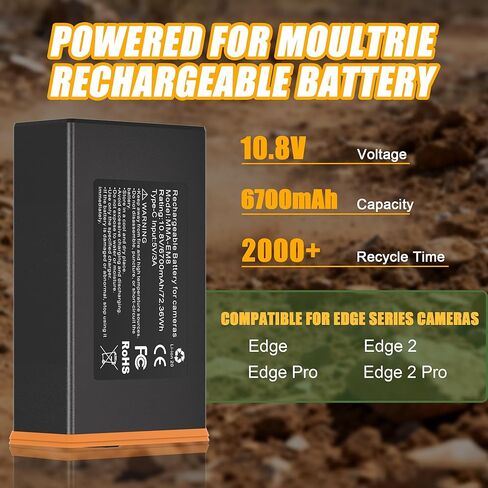 حزمة بطاريات KUNLUN مكونة من 4 قطع متوافقة مع كاميرا Moultrie Edge Cellular Trail، وMoultrie Edge، وEdge PRO، وEdge 2، وEdge 2 PRO، وEdge 3، واستبدال بطارية ليثيوم أيون بقوة 6700 مللي أمبير في الساعة من Moultrie Power mag in Kuwait
