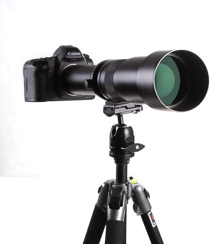 Super 650-1300mm f/8 Manual Telephoto Zoom Lens for Canon EOS EF-S DSLR Cameras with T-Mount + Photo Essential Accessory Kit in Saudi Arabia