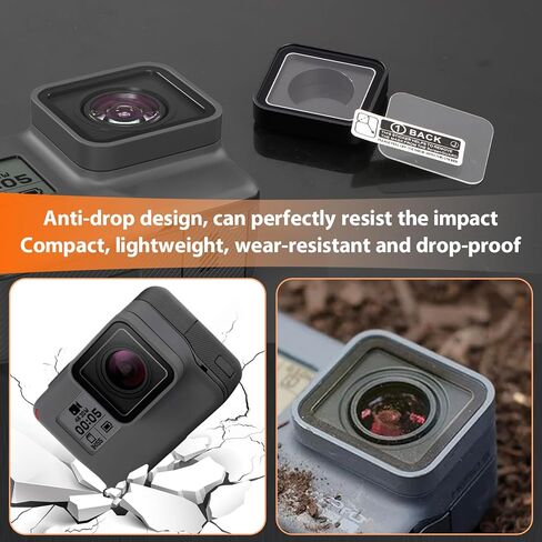 غطاء العدسة الواقي لاستبدال GoPro Hero 7 متوافق مع GoPro Hero 5 6 7 غطاء العدسة ملحقات جزء كاميرا الحركة مع طبقة واقية للعدسة in Kuwait