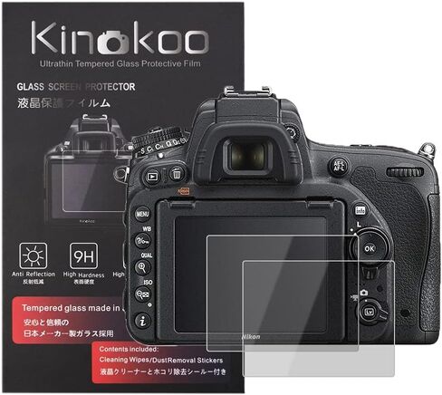 طبقة من الزجاج المقسى من kinokoo لهاتف Nikon D750 طبقة شفافة كريستالية Nikon D750 واقي شاشة خالي من الفقاعات/مضاد للخدش (عبوتان) in Saudi Arabia