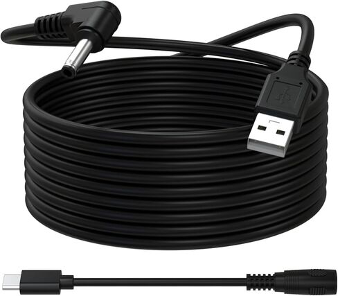 سلك طاقة شاحن كاميرا Ring Stick Up، كابل شحن مقاوم للطقس بطول 13.2 قدمًا متوافق مع بطارية كاميرا Ring Stick Up Cam/مقبس الجيل الثالث/كاميرا الأمان الجيل الثاني (أسود) in Kuwait