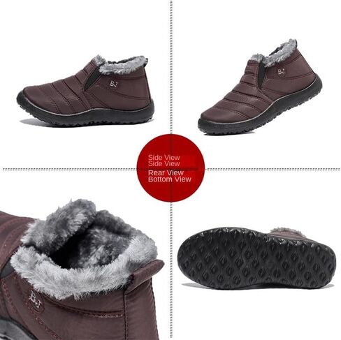 Winter Snow Boots for Women, Fur Lined Warm Ankle Booties, Outdoor Anti-slip Waterproof Comfortable Short Boot, Botas De Invierno Para Mujert in Saudi Arabia