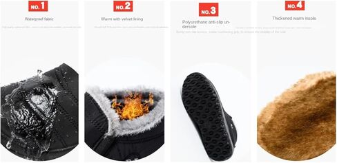 Winter Snow Boots for Women, Fur Lined Warm Ankle Booties, Outdoor Anti-slip Waterproof Comfortable Short Boot, Botas De Invierno Para Mujert in Saudi Arabia