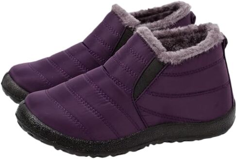 Winter Snow Boots for Women, Fur Lined Warm Ankle Booties, Outdoor Anti-slip Waterproof Comfortable Short Boot, Botas De Invierno Para Mujert in Saudi Arabia
