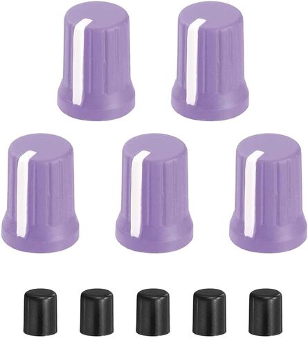 MECCANIXITY 5pcs 6mm Potentiometer D-Shaft Knob Rubber 180 Rotation DJ Speaker Knobs Control Knob for Electric Drum(Yellow White) in Saudi Arabia
