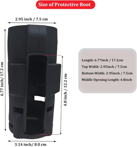 حذاء M18 FUEL الواقي لميلووكي 1/2 بوصة مفتاح ربط ذو عزم دوران عالي 49-16-2967/49162967 مع حلقة احتكاك، متوافق مع 2967-20،2967-21B،2967-22، غطاء مطاطي متين، أسود (التمهيد فقط) in Kuwait