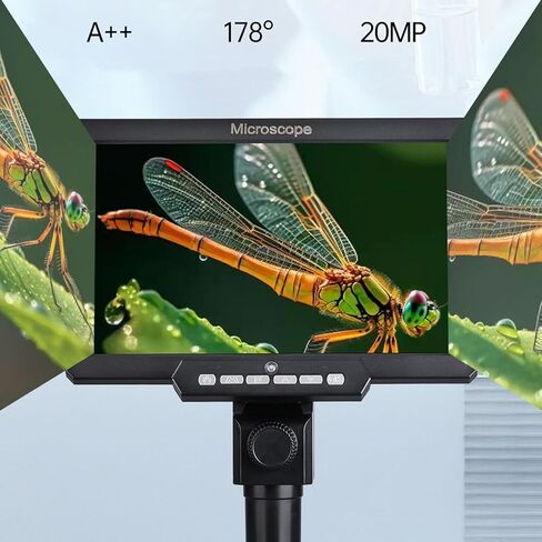 مجهر رقمي Denash 10.1 بوصة، 2000x HD مع كاميرا 12 ميجابكسل وأضواء LED، مجهر للإصلاح الإلكتروني للمراقبة البيولوجية in Saudi Arabia