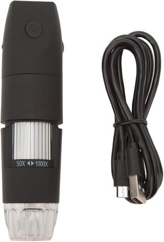 Ciciglow مجهر رقمي لاسلكي، مجهر محمول باليد 50-1000x واي فاي مع LED قابل للتعديل، كاميرا فحص USB للهواتف المحمولة والكمبيوتر المحمول التي تعمل بنظام Android in Kuwait