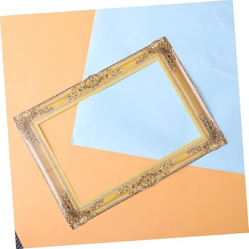 Ornament Picture Frame 3Pcs Wedding Selfie Photo Booth Picture Frame for Bridal Shower Birthday Party Supplies Golden in Saudi Arabia