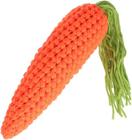 Crochet Carrot Toy Baby Kids Knitted Vegetable Photography Props Soft Wool Yarn for Newborn Photo Sessions and Play in Saudi Arabia