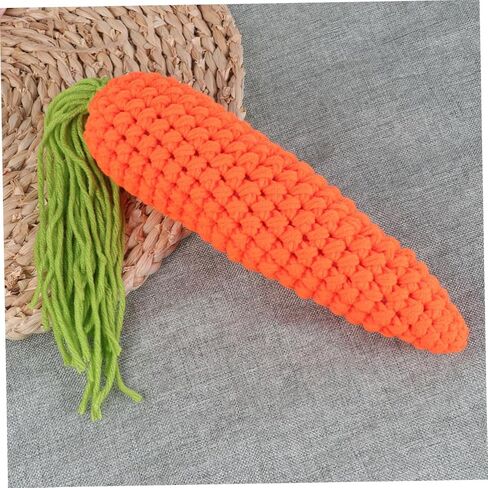 Crochet Carrot Toy Baby Kids Knitted Vegetable Photography Props Soft Wool Yarn for Newborn Photo Sessions and Play in Saudi Arabia