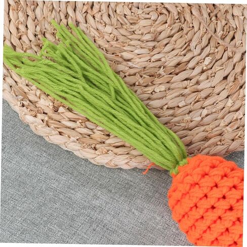 Crochet Carrot Toy Baby Kids Knitted Vegetable Photography Props Soft Wool Yarn for Newborn Photo Sessions and Play in Saudi Arabia