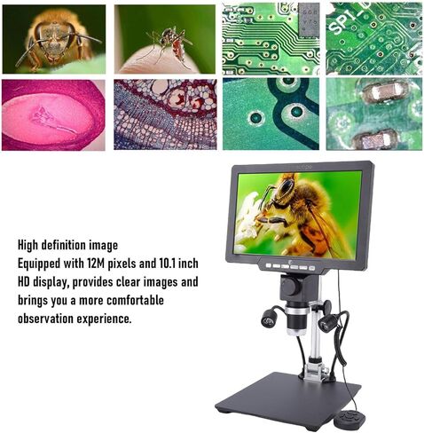 Sanpyl 10.1 in Digital Microscope, 12M 2000X Microscope Magnifier with LED Fill Light, Support Photo and Video Photography, for Electronic Repairs Biological Observation in Saudi Arabia