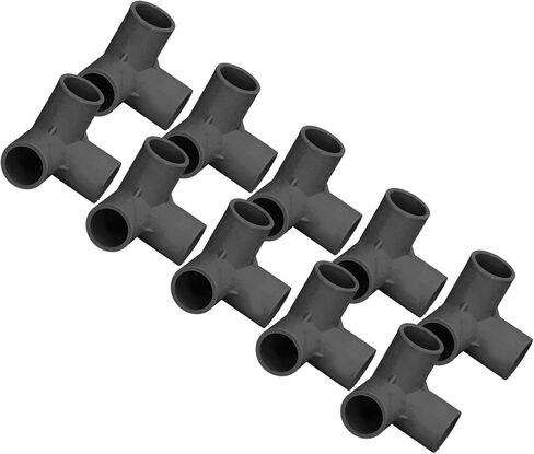10pcs 3 طريقة تجهيزات الأنابيب PVC البلاستيك توصل كوع الزاوية القطر الداخلي 25 مم للاستخدام الداخلي والخارجي (أبيض) in Saudi Arabia