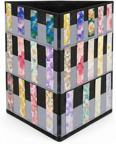 Faccito Pink Double Sided Portable Bookmark Display Stand for Universal Bookmark, 3 Layers No Assembly Required Greeting Card Sticker Holder Display for Business Vendor, Retail Store Shop (2 Sides) in Kuwait