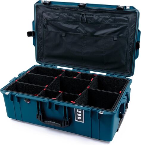 حافظة ColorCase Pelican 1595 Indigo - حافظة كبيرة الحجم مقاومة للماء مع نظام مقسم TrekPak ومنظم غطاء الحقيبة كومبو - مقابض ومزالج OD خضراء in Kuwait