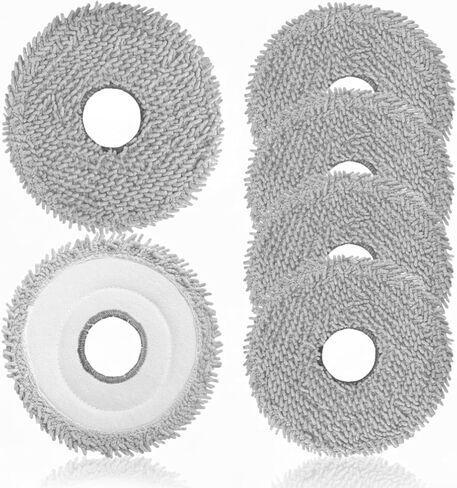 6 Mop Pads Compatible for Roborock QV 35A,Q Revo,Qrevo Pro,Qrevo S, Qrevo Edge/Curv, Fit for Dreame L10S Ultra/X30/X40/X50/L40/L30/L20 Ultra, Fit for MOVA P10/P10 Pro/P50 Pro/V50, Fit for 3i P10 Ultra in Saudi Arabia