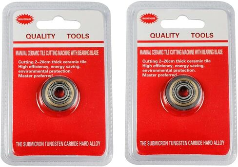 Tile Cutting Wheels 2pcs 22×6×6mm Tungsten Carbide Ceramic Tile Cutter Tools Replacement Scoring Wheel with Ball Bearings for Manual Tile Cutting Machine,with Bolt and Lock Nut in Saudi Arabia