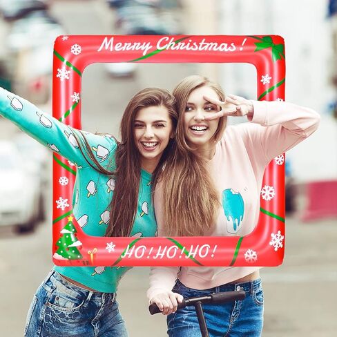 عيد الميلاد إطار قابل للنفخ صور بوث الدعائم تفجير الدعائم حزب السيلفي إطار الصورة لحفلة عيد الميلاد (71 سم × 71 سم) in Saudi Arabia