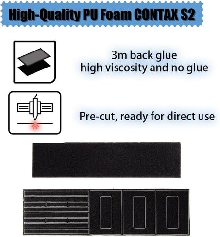 S2 قطع مسبقة اللصق ذاتية اللصق ضوء ختم رغوة الإسفنج أطقم إصلاح لملحقات كاميرا Contax S2 (ل Contax S2) in Saudi Arabia