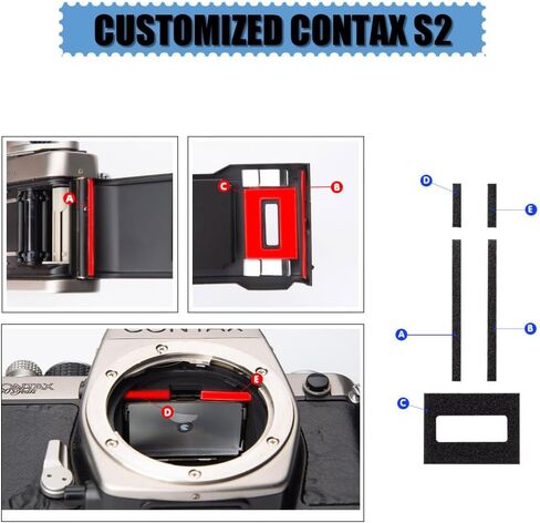 S2 قطع مسبقة اللصق ذاتية اللصق ضوء ختم رغوة الإسفنج أطقم إصلاح لملحقات كاميرا Contax S2 (ل Contax S2) in Saudi Arabia