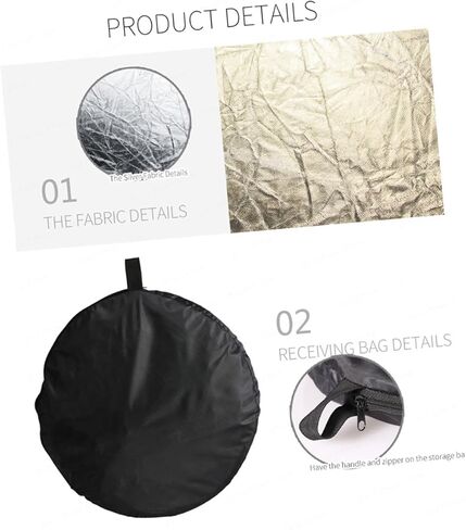 2-in-1 Portable Photography Light Reflector 30Cm Silver and White Soft Diffuser Panel for Photographers Outdoor and Studio Photo Lighting in Saudi Arabia