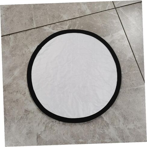 2-in-1 Portable Photography Light Reflector 30Cm Silver and White Soft Diffuser Panel for Photographers Outdoor and Studio Photo Lighting in Saudi Arabia