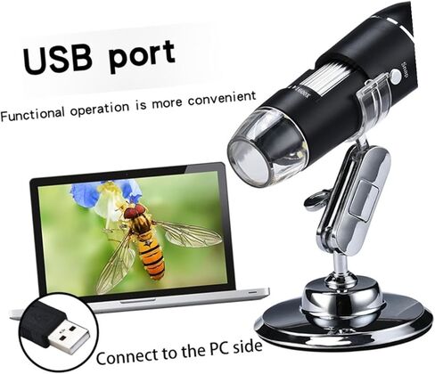 مجهر USB عالي الوضوح من NOLITOY لأداة التجربة الرقمية للتكبير مع قاعدة قابلة للتعديل وصورة واضحة لتعليم العلوم والإلكترونيات والمجوهرات وفحص العملات المعدنية in Kuwait