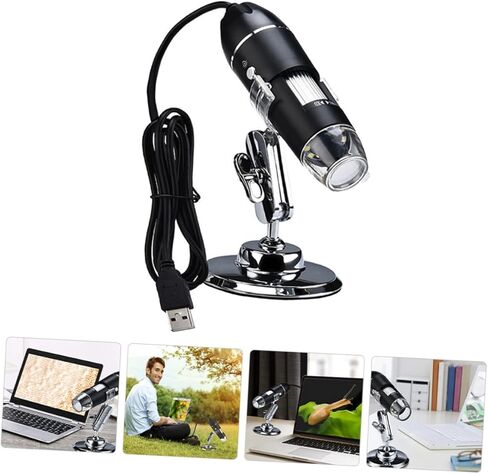مجهر USB عالي الوضوح من NOLITOY لأداة التجربة الرقمية للتكبير مع قاعدة قابلة للتعديل وصورة واضحة لتعليم العلوم والإلكترونيات والمجوهرات وفحص العملات المعدنية in Kuwait